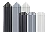 HEXIM Zaunelemente aus PVC Kunststoff - Garten & Terrassen Sichtschutz - (2 Meter weiß) Lattenzaun Sichtschutzwand Zaunbretter Sichtschutzzaun Balkonbretter