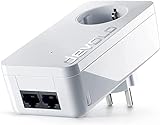 Ploiwue LAN Powerline Adapter, dLAN 550 Duo+ Erweiterungsadapter -bis zu 500 Mbit/s, weiß, 2X LAN Anschluss, Gute Qualität