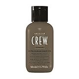 AMERICAN CREW – Ultra Gliding Shave Oil, 50 ml, Öl als Rasurvorbereitung, Rasieröl für einen weichen Bart & gepflegte Haut, mit Anti-Aging Effekt, Produkt für eine angenehme Rasur