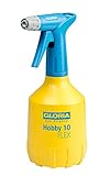 Gloria Handsprüher Hobby 10 Flex | 1 L Sprühflasche mit Doppelhub-Pumpe | Pumpsprüher mit 360° Sprühfunktion | Verstellbare Messingdüse | Pflanzensprüher für Garten, Balkon, Zimmerpflanzen &