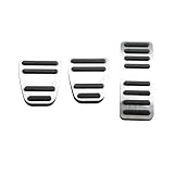 Bremse Fußpedal Bremspedalabdeckung Auto Pedale Pad Abdeckungen Fuß Beschleuniger Kraftstoff Bremspedal Platte Kupplung Abdeckung Für Chery Für Tiggo 7 8 Pro 2016 2017 2018-2023(MT Silver)