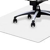 Transparente Bodenmatte Büro Schreibtisch Stuhlmatte für Fliesenboden Hartholzboden Stuhlmatte Klar Rechteckig für Rollstuhl PVC Kunststoffmatte Transparent