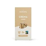 J. Hornig Crema Lungo, Nespresso®-kompatible Alu-Kaffeekapseln, 80 Stück (8 Packungen mit 10), Fairtrade-zertifiziert