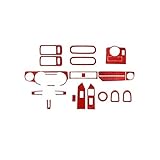 TEMSOOM Kohlefaser Fit for Ford Mustang 2009-2013 Inneneinrichtungen Dekorative Abdeckung Trim Kit 2 2 stücke (Color Name : Red)