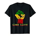 One Love Reggae Fist Rasta Reggae Musik Jamaika Rastafari T-Shirt