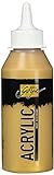 Kreul 84228 - Solo Goya Acrylic gold, 250 ml Flasche, cremige vielseitig einsetzbare Acrylfarbe in Studienqualität, auf Wasserbasis, schnell und matt trocknend, gut deckend, wasserfest