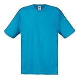 Fruit of the Loom - T-Shirt 'Original T' / Azure Blue, XXL
