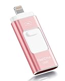 ROSPE USB Stick 256GB für iPhone, MFi-zertifizierter Lightning Speicherstick, 3-in-1 Flash-Laufwerk für iOS/OTG Android/PC, USB 3.0 High-Speed Memory Stick iPhone Externe Speichererweiterung, R
