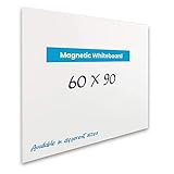 Vivol Eco Magnetic Whiteboard 60x90 | rahmenlos ohne Rand | Magnettafel Whiteboard Wandmagnettafel | Stiftablage | 6 Größen | magnetisch und beschreibbar | weiß