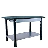SimonRack Werkbank 700 kg Belastbarkeit, 83x180x73 cm, 1 Schublade, Große Arbeitsfläche Arbeitsfläche, Arbeitstisch, Holz-Arbeitsplatte, Antracite - BT6 PRO