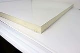 Sandwich-Paneel in cm Kunststoff PVC Platte Sandwichplatten weiss 24 mm dick (100x100 cm)