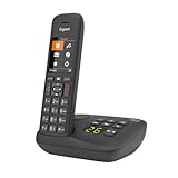 Gigaset C575A - Schnurloses DECT-Telefon mit Anrufbeantworter - großes Farbdisplay mit moderner Benutzeroberfläche - Adressbuch für 200 Kontakte - Schutz vor unerwünschen Anrufen, schwarz