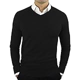 XDJSD Herbst- und Winter-Herren-T-Shirts, Herren-Pullover, Herren-Bodenhemden, Herren-Slim-Fit-Pullover mit Langen Ärmeln und V-Ausschnitt, einfarbige T-Shirts