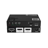 FeinTech SP210 HDMI 2.1 Splitter 1 In 2 Out 4K 120Hz 8K VRR ALLM, HDMI Verteiler mit Downscaler für 2 Monitore gleichzeitig, HDMI CEC-Pass, HDCP 2.3, HDR, Dolby V