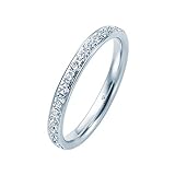 585er Weißgold Diamant Memory Ring mit Brillanten 0,25 ct. Memoire Eternity 14K Gr. 58