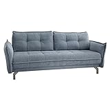 Belana 3-Sitzer Sofa in Lettino Hellblau, angenehmer Webstoff, verstellbare Armlehnen, hochwertige Polsterung, gemütliches Sofa in modernem Design