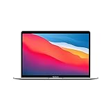 2020 Apple MacBook Air Laptop: Apple M1 Chip, 13' Retina Display, 8 GB RAM, 256 GB SSD Speicher, Beleuchtete Tastatur, FaceTime HD Kamera, Touch ID, Silber