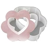 Heart Vase aus Kunstharz, Silikon-Teströhrchen, tragbar, flexibles Design, 5,71 x 5,51 Zoll, wiederverwendbar, für Hydroponik Pflanzen, Kunst, Handwerk, konkrete Plasterg