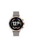 Fossil Gen 6 Smartwatch für Damen Edelstahl roségoldfarben Lederband grau, FTW6079