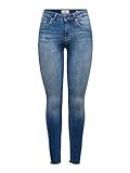 ONLY Damen Onlblush Mid ANK Raw Rea1303 Noos Jeans, Dark Blue Denim, 32 X-Large