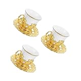 MAGICLULU 3 Sätze Türkische Kaffeetasse Italienische Cappuccino-tassen Kaffeetasse Aus Keramik Mit Untertasse Teetasse Und Untertasse Demitasse-kaffeetasse Golden Aluminiumlegierung