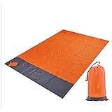 2M * 2,1 Mt wasserdichte Stranddecke Outdoor Tragbare Picknickmatte Camping Bodenmatte Matratze Camping   Camping Bett   Isomatte - Orange,70x110cm