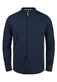 !Solid Allion Herren Hemd Langarmhemd Freizeithemd mit Stehkragen Slim Fit, Größe:XL, Farbe:Insignia Blue (1991)