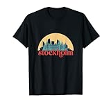 Stockholm Schweden Vintage Retro Cityscape Art City Skyline T-Shirt