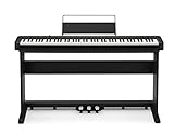 Casio CDP-S160BK SET Digital Piano mit 88 gewichteten Tasten und Stativ inkl. 3-fach Pedaleinheit CDP-S160BKSET Schwarz