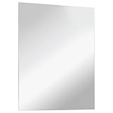 FACKELMANN Spiegel/Wandspiegel mit Befestigung/Maße (B x H x T): ca. 70 x 60 x 2 cm/hochwertiger Badspiegel/hoch und quer verwendbarer Badezimmerspiegel/Breite 70 cm