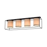 Just Light Deckenlampe Wohnzimmerlampe Deckenleuchte 4 flammig Textil Küchenlampe L 80