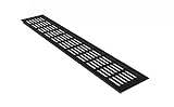 Lüftungsgitter Aluminium Stegblech - Schwarz pulverbeschichtet - Breite 100 mm - 1000