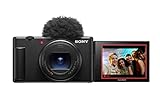 Sony ZV-1II Vlog-Kamera | Digitalkamera (Weitwinkel-Zoomobjektiv, verstellbares Display für Vlogging, 4K Video, multidirektionales Mikrofon) Schwarz