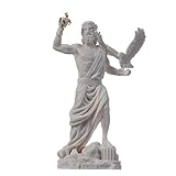 Zeus griechischer Gott Jupiter Donner Statue Figur Alabaster 18 cm