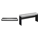 Yamaha Digital Piano P-45B, schwarz – Elektronisches Klavier für Einsteiger für authentisches Klavierspielen & L-85A Digital Piano-Ständer, schwarz – Stabiler Ständer in modernem Design