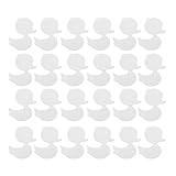 Housoutil 24 Stücke Rutschfeste Badewanne Aufkleber Enten Form Antirutsch Sticker Selbstklebend Dusche Aufkleber Badewanne Sticker Abziehbilder für Kinder Dusche Badewanne Treppen Weiß
