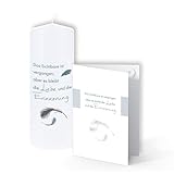 DOLORINO Trauerkerze mit passender Trauerkarte |'Das Sichtbare ist vergangen' | Trauerkerzen-Set | made in Germany | 20x8cm