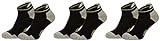 Piarini 6 Paar Arbeitssocken Funktionssocken - Sneaker-Socken Füßlinge - verstärkte Ferse und Spitze - schwarz 43-46