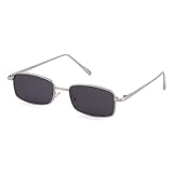 ADEWU Retro Sonnenbrille Rechteckig Vintage Ovale Brille für Damen Herren