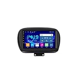 Android Autoradio Stereo 9 Zoll HD Digital Multi-Touchscreen Für Fiat 500X 2014-2020 Android Auto Mit Navigation Bluetooth-Unterstützung Radio Lenkradsteuerung DAB Mit Rückfahrkamera