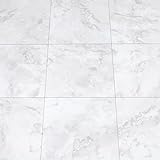 Vinylboden Bodenfliesen PVC Bodenbelag Selbstklebend Fliesen Vinyl Bodenaufkleber Wasserdicht für Badezimmer Küche Wohnzimmer Schlafzimmer Grau und blau Marmor 30.5x30.5cm 10pcs