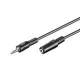 Goobay 50432 Kopfhörer- und Audio Verlängerungskabel AUX; 3-polig; 3,5 mm Klinke 3,5 mm Stecker (3-Pin, stereo) auf Klinke 3,5 mm Buchse (3-Pin, stereo), Schwarz, 3 Meter