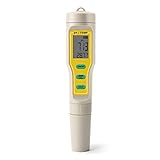 Areyourshop Digitaler pH-Temperatur-Wassertester mit hoher Genauigkeit von ± 0,1 pH, wasserdichter Wasserqualitätstester für Aquarien, Pools, Wein, Wasser, Labor, Lebensmittel