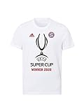FC Bayern München Herren T-Shirt Super Cup Sieger 2020 weiß, M