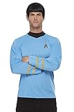 Smiffys Smiffy's 52339S Offiziell lizenziertes Star Trek, Original Series Sciences Uniform, Men, blau, S - Size 34'-36'