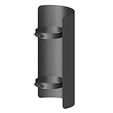 Ø 120 mm Ofenrohr Strahlungsschutz 25 cm Schwarz - 2mm Stahlblech - Sensotherm Beschichtung - für den Sichtbereich geeignet - Hitzeschutzblech - Ofenrohrschutzb