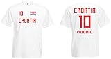 Hrvatska-Croatien Modric T-Shirt Trikot WM-2018 Look NEU