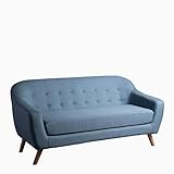 SKLUM 3 Sitzer-Sofa in Leine und Stoff Aktic Blau Niagara (mehr Farben)