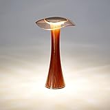 Aufladbare Design LED Tischlampe Tischleuchte in edlem Kupfer Design mit Farbwechsel und integriertem Akku