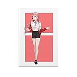 LINHUI Leinwand-Kunstposter mit japanischem Animes 'DARLING IN THE FRANXX', 30 x 45 cm